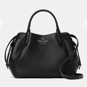 Kate Spade Small Dumpling Style Black Pebbled Leather Satchel